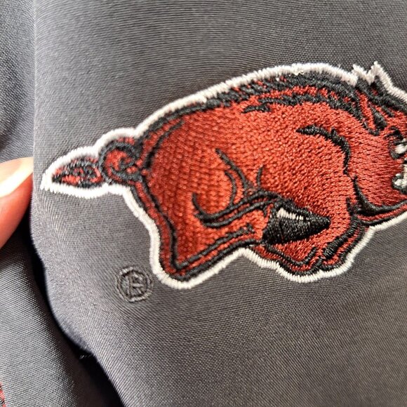 Colosseum Vest Arkansas Razorback Men L Full Zip Front SEC Hogs NCAA Athlete - Picture 7 of 16